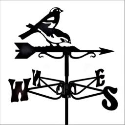 Buttercup Farm Mini Chaffinches Weathervane - Quality wind vane - Steel in Black - thumbnail 2