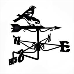 Buttercup Farm Mini Chaffinches Weathervane - Quality wind vane - Steel in Black - thumbnail 1