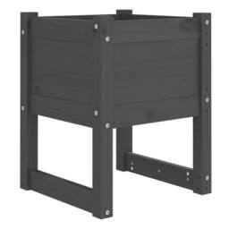 Berkfield Home Planter Grey 40x40x52.5 cm Solid Wood Pine - thumbnail 3