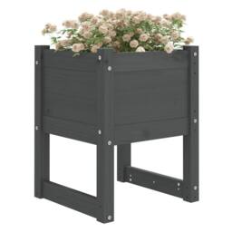 Berkfield Home Planter Grey 40x40x52.5 cm Solid Wood Pine