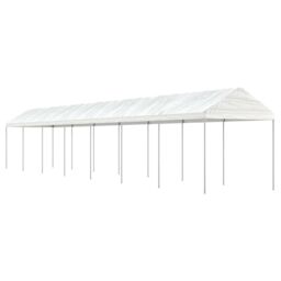Berkfield Home Gazebo with Roof White 15.61x2.28x2.69 m Polyethylene - thumbnail 1