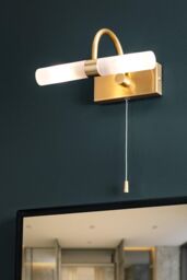BHS Lighting Cygna Bathroom Wall Light in Metallic Gold - thumbnail 4