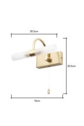 BHS Lighting Cygna Bathroom Wall Light in Metallic Gold - thumbnail 5