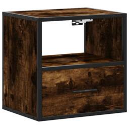 Berkfield Home Durable Wall-mounted Bedside Cabinets 2 pcs Smoked Oak 40x31x39.5 cm in Brown - thumbnail 5