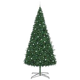 Berkfield Home Christmas Tree with Decorative String Lights Green 400 cm PVC - thumbnail 3