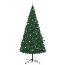 Berkfield Home Christmas Tree with Decorative String Lights Green 400 cm PVC - thumbnail 4