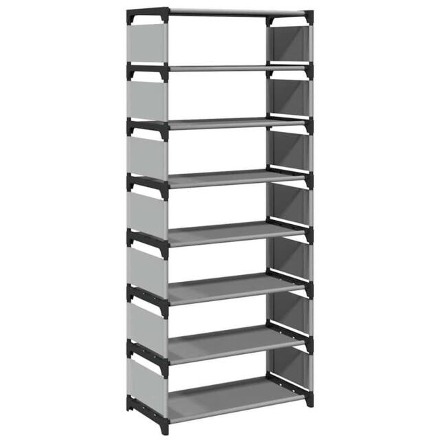 Berkfield Home Shoe Rack 8-Tier Grey 54x28x124 cm Non-woven Fabric - Size: 54 x 28 x 124 cm - image 1
