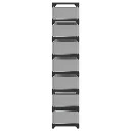 Berkfield Home Shoe Rack 8-Tier Grey 54x28x124 cm Non-woven Fabric - Size: 54 x 28 x 124 cm - thumbnail 6