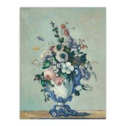 Artery8 Paul Cezanne Framed Wall Art Flowers in a Rococo Vase Still Life in Blue - Size: A4 - thumbnail 3