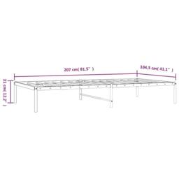 Berkfield Home Metal Bed Frame Black 100x200 cm - thumbnail 8