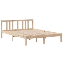 Berkfield Home Bed Frame with Headboard without Mattress 135x190 cm Double in Light Tan - thumbnail 5