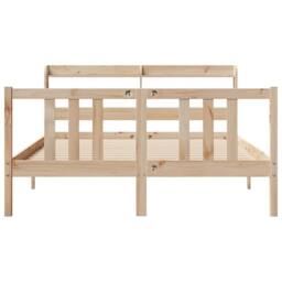 Berkfield Home Bed Frame with Headboard without Mattress 135x190 cm Double in Light Tan - thumbnail 4