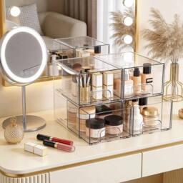 Kelvenix 4pcs Stackable Clear Acrylic Storage Box - thumbnail 2