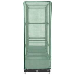 Berkfield Home Raised Bed with Greenhouse Cover Rattan Look 160x40x123 cm in White - Size: 160 x 40 x 123 cm - thumbnail 5