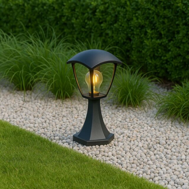 CGC Lighting Violet Outdoor Short Post Coach Style Light in Black - image 1