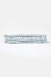 Homescapes Cotton Gingham Check Floor Cushion in Blue - Size: 40 cm x 40 cm - thumbnail 5