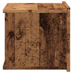 Berkfield Home Wall-mounted Bedside Cabinet Old Wood 40x32x30 cm in Brown - Size: 40 x 32 x 30 cm - thumbnail 6