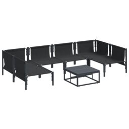 Berkfield Home Garden Sofa Set 7 pcs Anthracite Steel - thumbnail 6