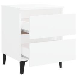 Berkfield Home Bed Cabinet White 40x35x50 cm Engineered Wood - Size: 40 x 35 x 50 cm - thumbnail 5