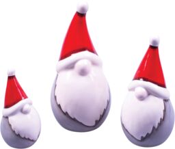 Netagon Festive Ceramic Christmas Gonk Family Ornaments - Set of 3 in Grey - thumbnail 5