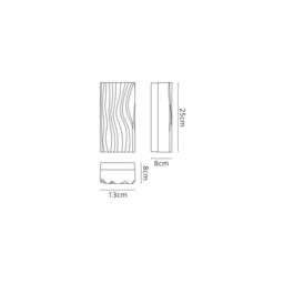 Netlighting Arena Wall Lamp 12W LED White IP44 3000K 720lm Chrome White Acrylic - thumbnail 2
