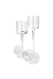 Garden Sanctuary Set of 3 Glass Candlestick Tealight Candle Holders Table Centrepiece in Clear - thumbnail 6
