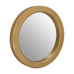 Orsina Elegant Round Wall Mirror, Versatile Slim Mirror, Easily Maintained Wall Mirror, Compact Mirror for Home in Gold - thumbnail 2