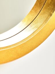 Orsina Elegant Round Wall Mirror, Versatile Slim Mirror, Easily Maintained Wall Mirror, Compact Mirror for Home in Gold - thumbnail 5