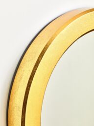 Orsina Elegant Round Wall Mirror, Versatile Slim Mirror, Easily Maintained Wall Mirror, Compact Mirror for Home in Gold - thumbnail 4