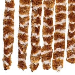 Berkfield Home Fly Curtain Ochre & White 118x220 cm Chenille in Yellow - thumbnail 6