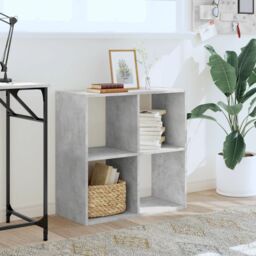 Berkfield Home Bookcase Concrete Grey 68.5x32x68.5 cm Engineered Wood - thumbnail 3