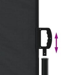 Berkfield Home Retractable Side Awning Black 180x1200 cm - thumbnail 6