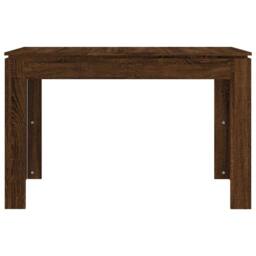 Berkfield Home Elegant Dining Table Brown Oak 120x60x76 cm Engineered Wood - Size: 120 x 60 x 76 cm - thumbnail 4