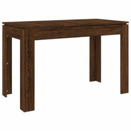Berkfield Home Elegant Dining Table Brown Oak 120x60x76 cm Engineered Wood - Size: 120 x 60 x 76 cm - thumbnail 3