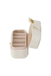 SHEONLY Women's Portable Mini Ring Holder Storage Box in White - thumbnail 2