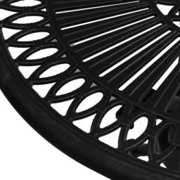 Berkfield Home Garden Table Black 62x62x65 cm Cast Aluminium - Size: 62 x 62 x 65 cm - thumbnail 4
