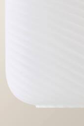 ValueLights Emery Frosted Oval Swirl Glass Easy Fit Ceiling Lamp Shade with Bulb in White - thumbnail 4