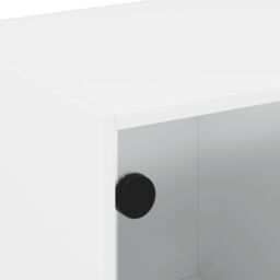 Berkfield Home TV Cabinet with Glass Doors White 68x37x42 cm - Size: 68 x 37 x 42 cm - thumbnail 9