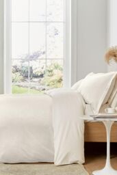Murmur 'Meadow' Cotton Sateen Oxford Pillowcase in Ivory - thumbnail 3