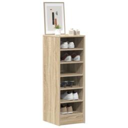 Berkfield Home Shoe Cabinet Sonoma Oak 31.5x35x90 cm Engineered Wood in Brown - thumbnail 3