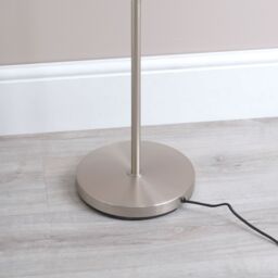 ValueLights Albie 3 Way Adjustable Directional Floor Lamp with LED Bulbs in Silver - thumbnail 4