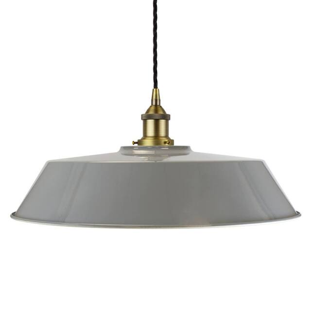 SE Home French Grey Large Chancery Pendant Light - Matt Antique Brass - image 1