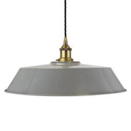 SE Home French Grey Large Chancery Pendant Light - Matt Antique Brass - thumbnail 1