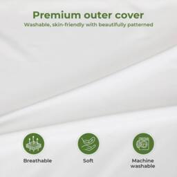 KORVIXA Luxury Pillow Firm Side Support Memory Foam in White - thumbnail 3