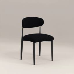 Modish Furnishing Azure Black Chenille With Gold Dining Chair Set Of 2 - thumbnail 2