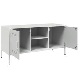 Berkfield Home TV Cabinet White 100.5x39x50.5 cm Steel - thumbnail 9