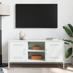 Berkfield Home TV Cabinet White 100.5x39x50.5 cm Steel