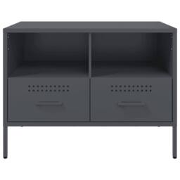 Berkfield Home TV Cabinet Anthracite 68x39x50.5 cm Steel in Dark Grey - thumbnail 6