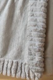 Catherine Lansfield 'Velvet & Faux Fur' Throw in Silver - Size: 150 cm x 200 cm - thumbnail 2
