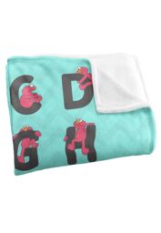 Sesame Street Elmo Alphabet Silky Touch Super Soft Throw Blanket 152 X 127 cm in White - thumbnail 3